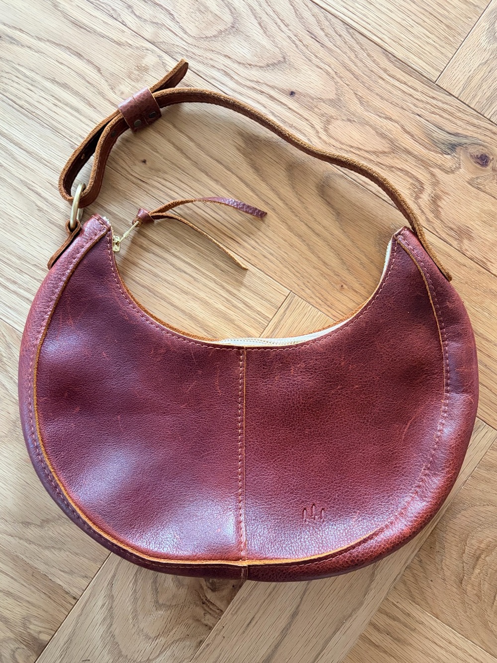 Portland Leather Nora Shoulder Bag in Nutmeg